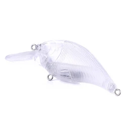 Señuelos de manivela plug FREE FISHER para DIY en blanco transparente