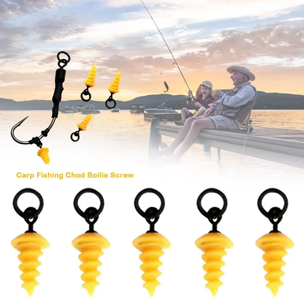 10 Uds. Terminal de pesca, aparejos de pesca de carpa, Chod Boilie, tornillo de doble punta, tornillos de doble cabeza, soporte de señuelo de pesca de carpa de plástico - imagen 3