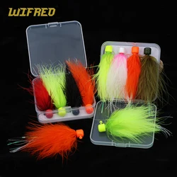 Señuelos Jig Head de marabú WIFREO para pesca en hielo y depredadores