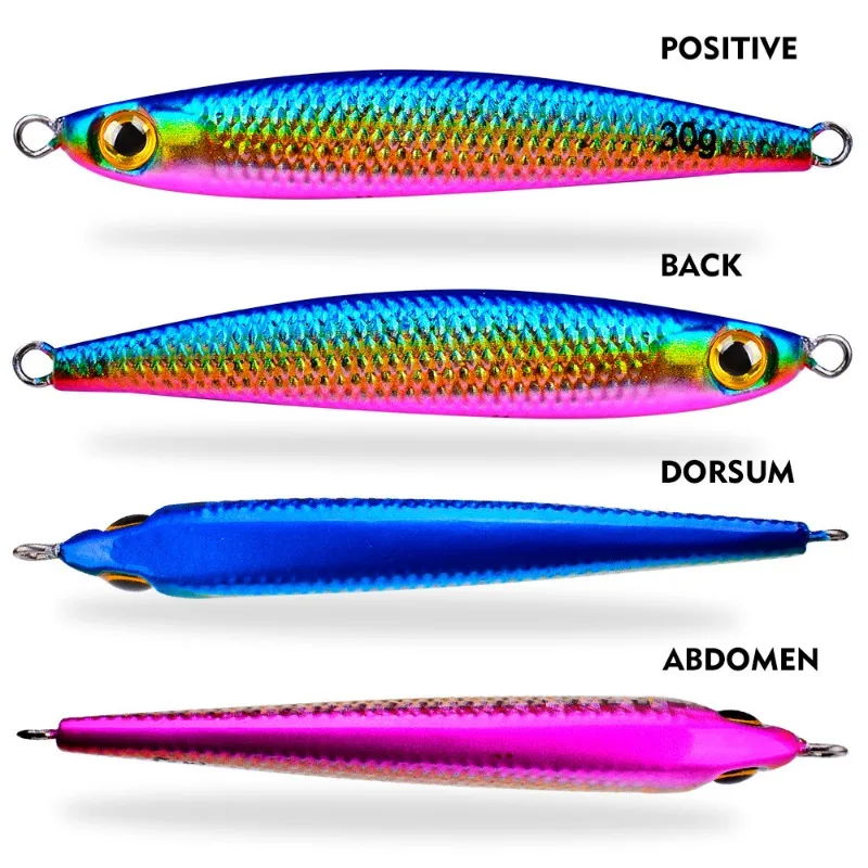 Cebo de plantilla de Metal para pesca en el mar, cebo duro para curricán, aparejos de pesca de lubina, cebo de buceo para trucha, Señuelos de Pesca en el mar, 7g-30g, 1Pc - imagen 5