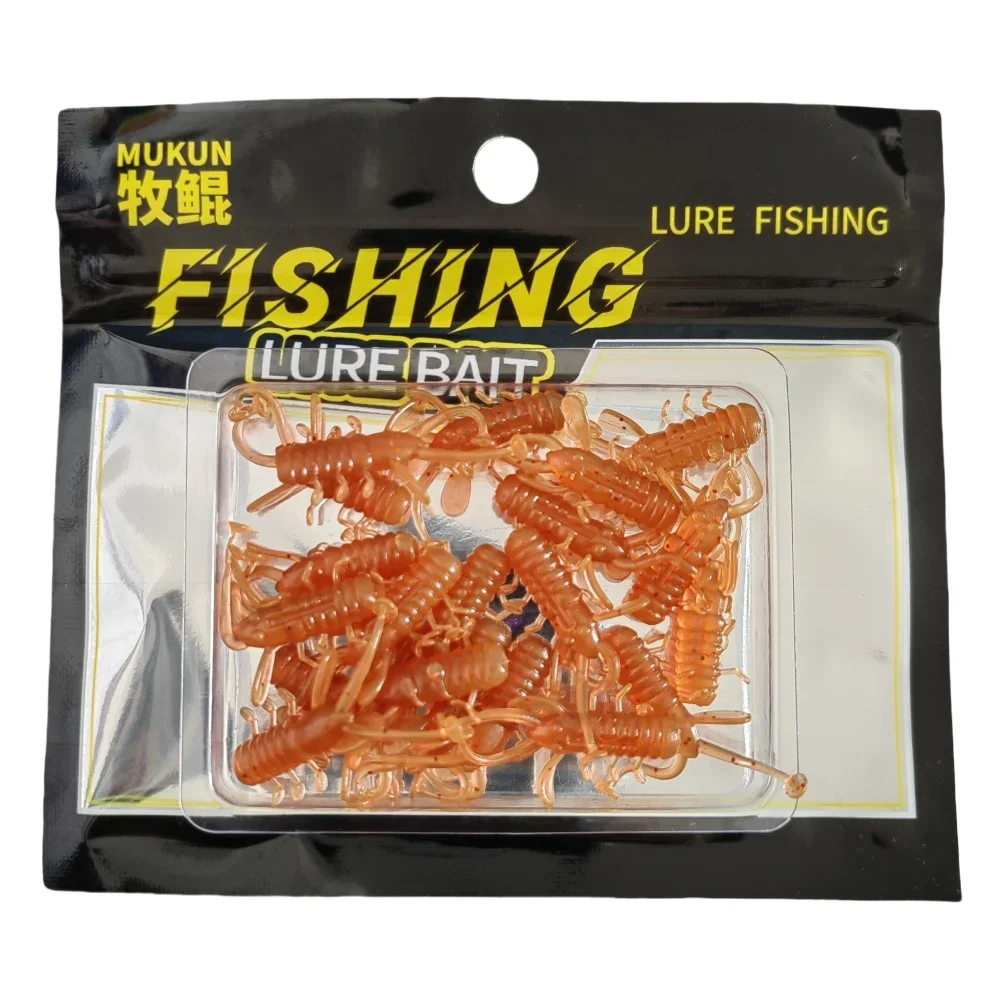 MUKUN 20 piezas TPE Mini Señuelos de Pesca blandos 0,25g 30mm Wobblers cebo Artificial de silicona Swimbait aparejos de pesca Jigging - imagen 4