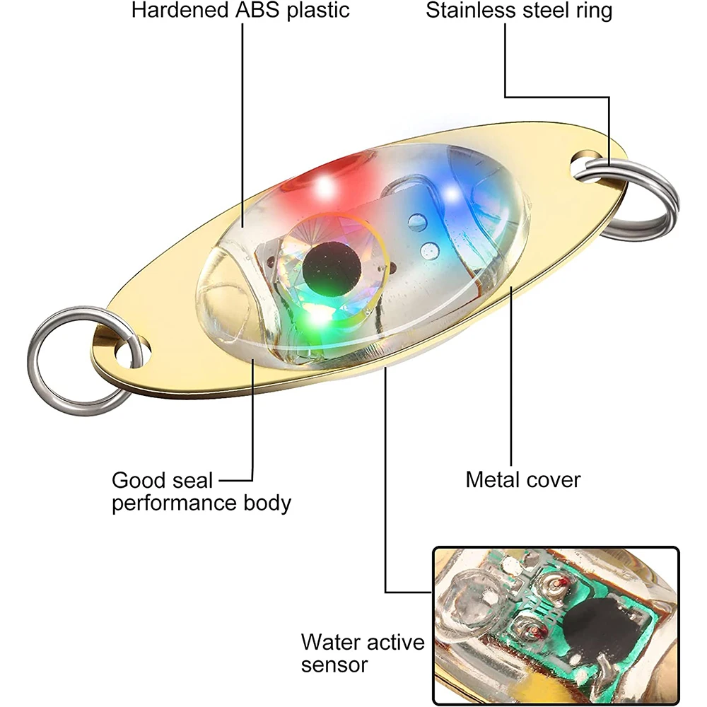 PRO BEROS-luces LED de pesca de gota profunda, cucharas LED, luces de diamante intermitentes subacuáticas, señuelos de curricán, aparejo de halubut para atún - imagen 3