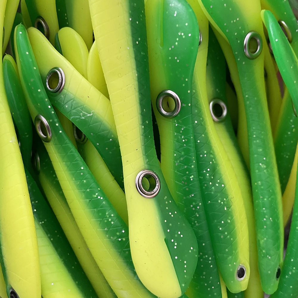 Cebos blandos de hundimiento para pesca, cebo Artificial de silicona de 10cm y 6g, accesorio para lubina, 1 unidad - imagen 3