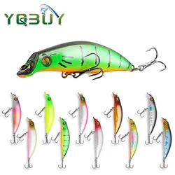 Señuelo de pesca de imitación, cebo duro de 8,1 cm/7g, cuentas de sonido, tres ganchos y boca, tira blanca, cebo falso