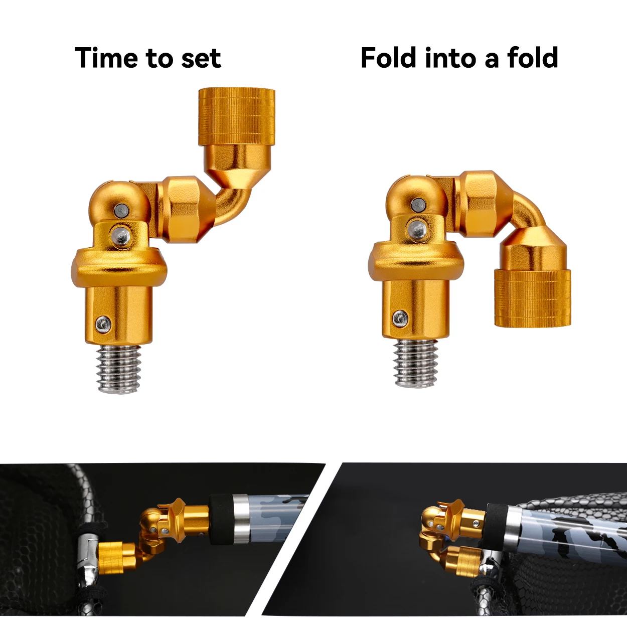 SANLIKE-Junta plegable para caña de pescar, herramienta de pesca de aleación de aluminio, 1/2 pulgadas - imagen 4