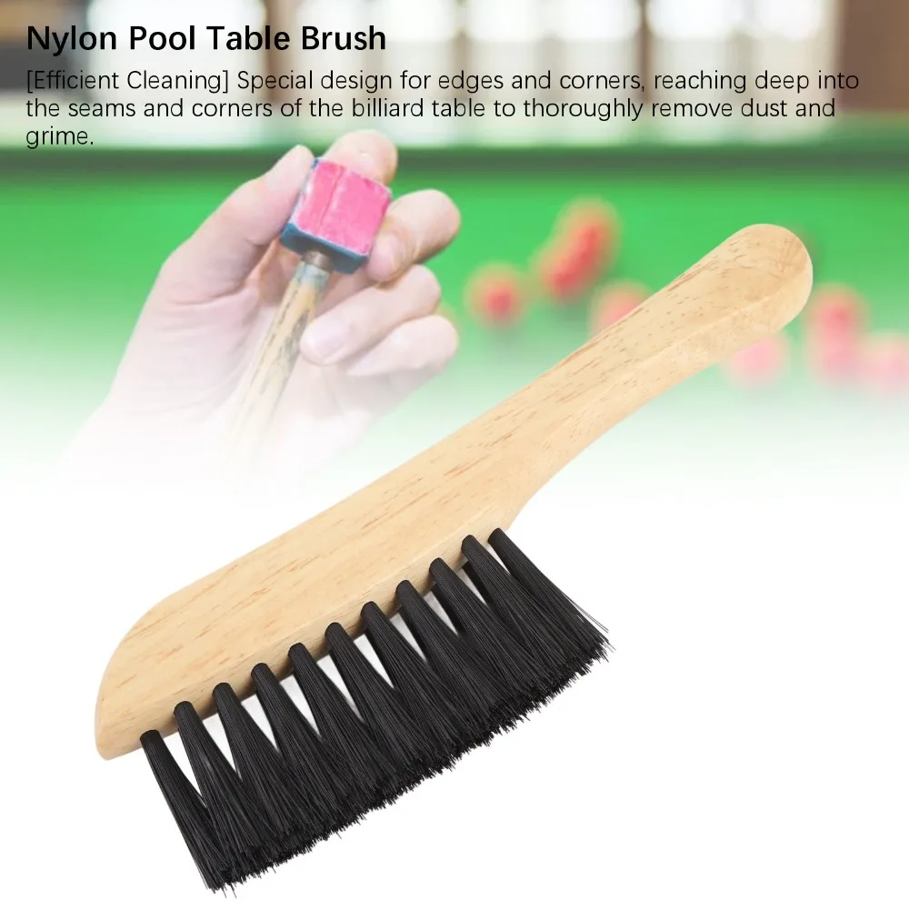 Accesorios de billar, cepillo de mesa de billar de madera, cepillo de mesa de billar denso de nailon, cepillo de limpieza de fieltro, palo de billar - imagen 4