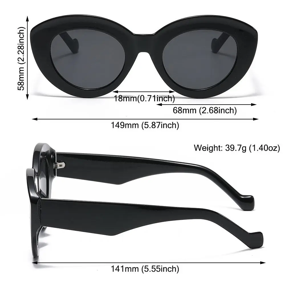 Gafas de sol ovaladas para hombre y mujer, lentes de sol de gran tamaño, estilo Retro, con estampado de leopardo, UV400 - imagen 5