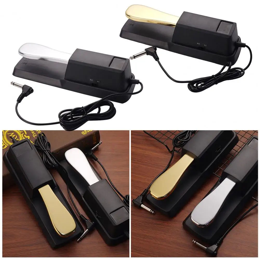 Pedal de apoyo para Piano eléctrico, conector Universal de 6,5mm, antideslizante, Digital, de Metal, instrumento Musical - imagen 5