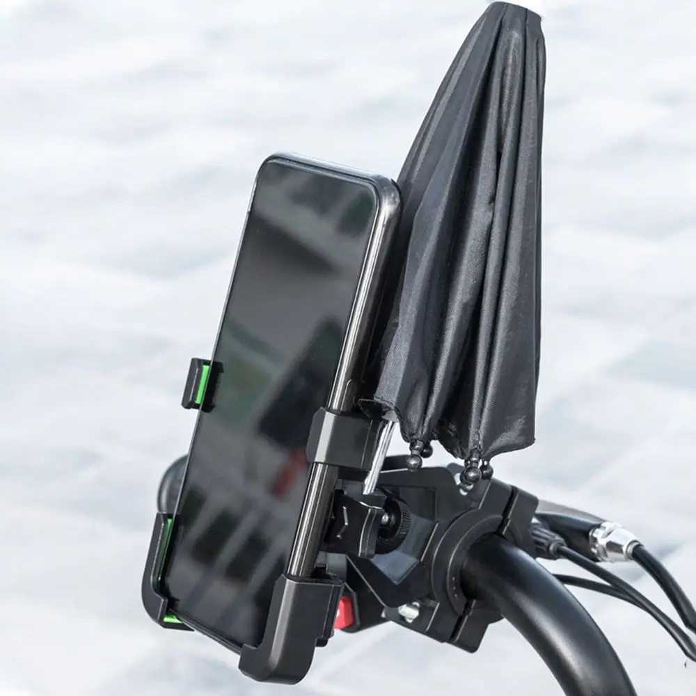 Paraguas pequeño para manillar de bicicleta, soporte para teléfono móvil, navegación para vehículo eléctrico - imagen 4