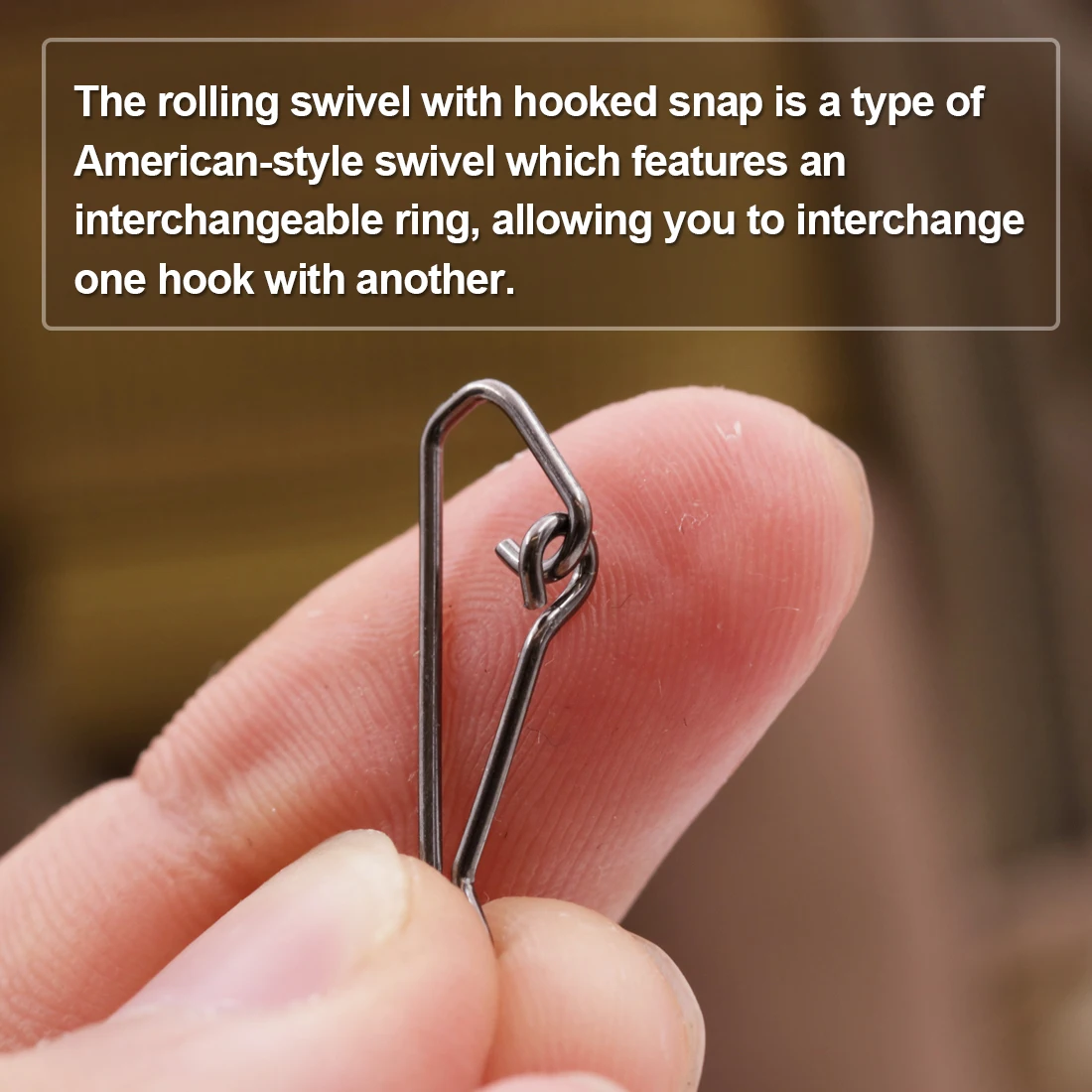 FishTrip 50 Uds giratorio enganchado Snap pesca giratorio con mosquetón conector de pesca de acero inoxidable - imagen 4