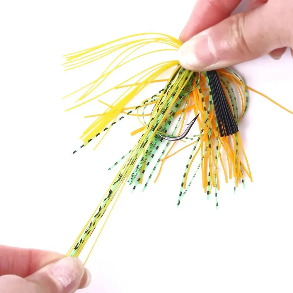 Jig Lure Spinner Bait 10g Skirt Beard Fishing Lures Rubber Jig Buzzbait Swim Jig Head For Bass Pike Wobbler Fishing Hooks - imagen 5
