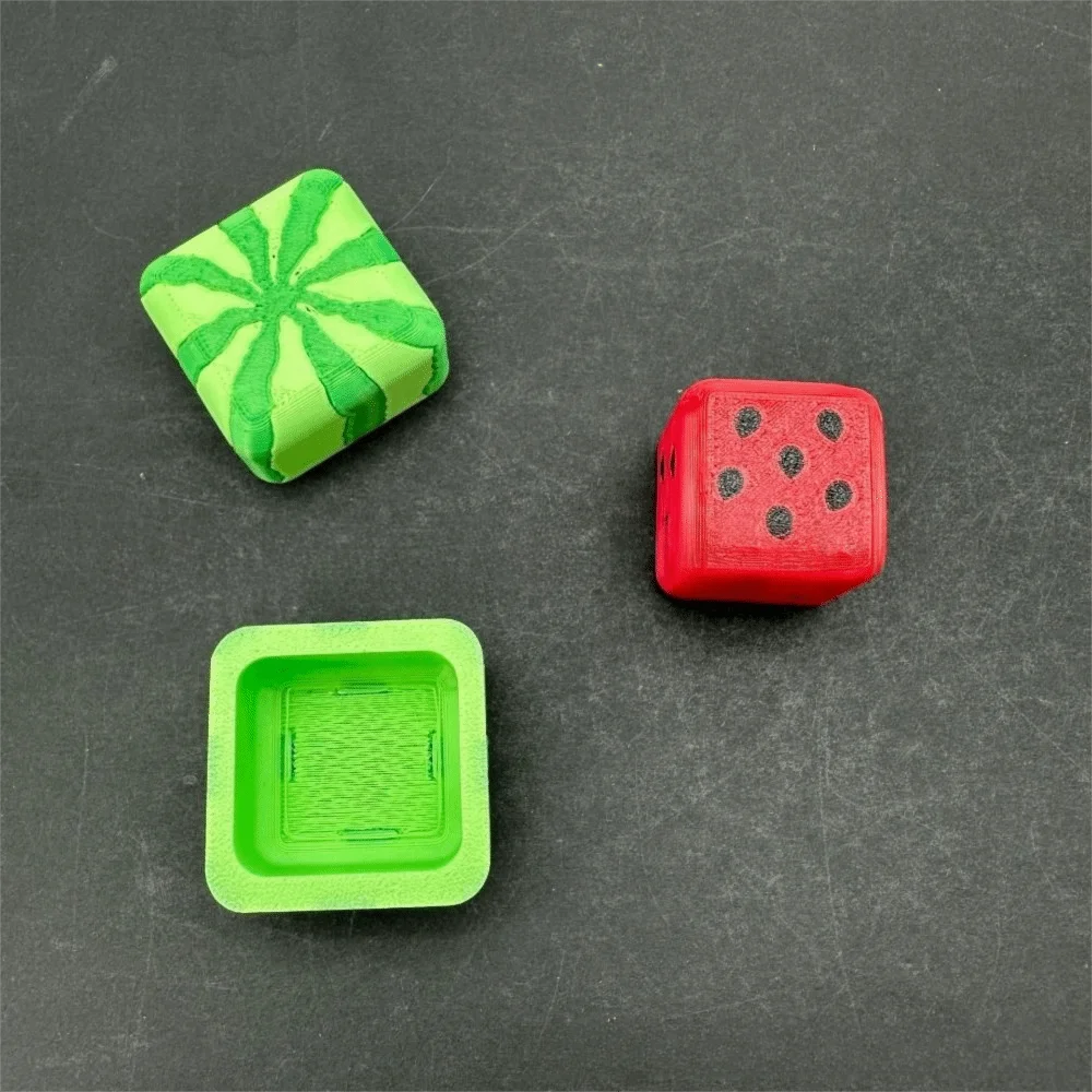 Dados de sandía cuadrados – Números 6 caras para juegos de bar - imagen 4