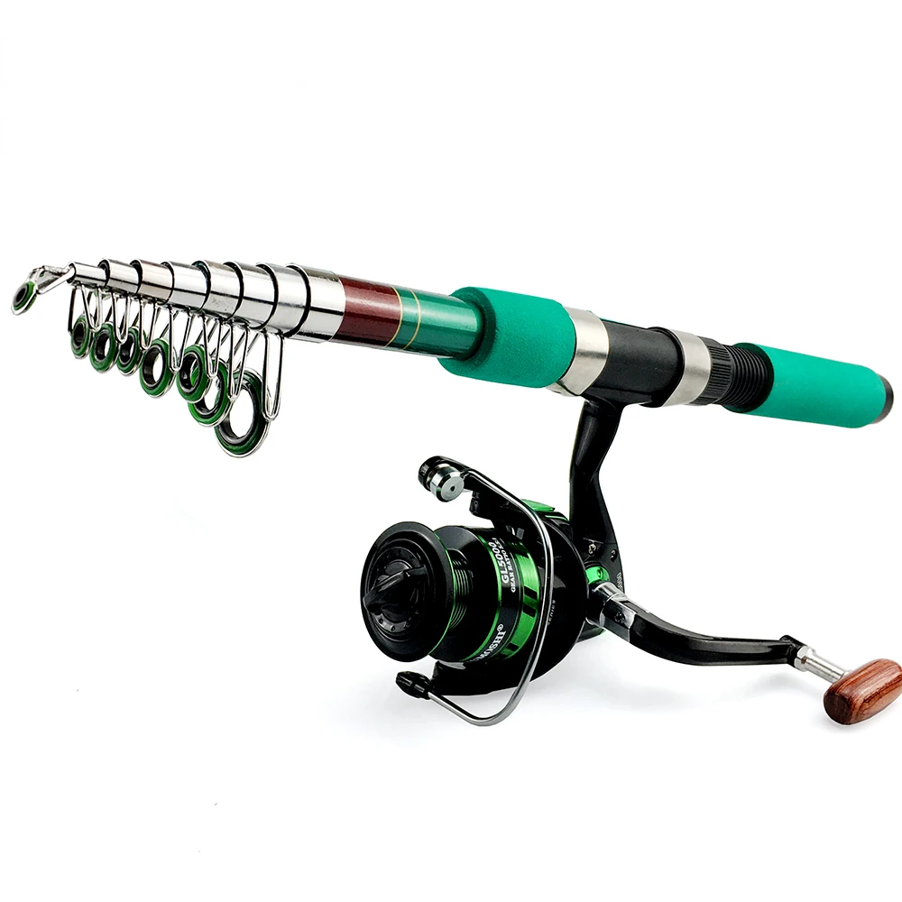 GHOTDA-caña de pescar con señuelo portátil, carrete giratorio ultraligero para Surfcasting, relación de engranaje 5,5:1, Combo, juego de viaje al aire libre, 1,8-3,6 m - imagen 2