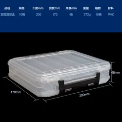 Caja señuelos doble cara 10 compartimentos – Organizer portátil multifunción