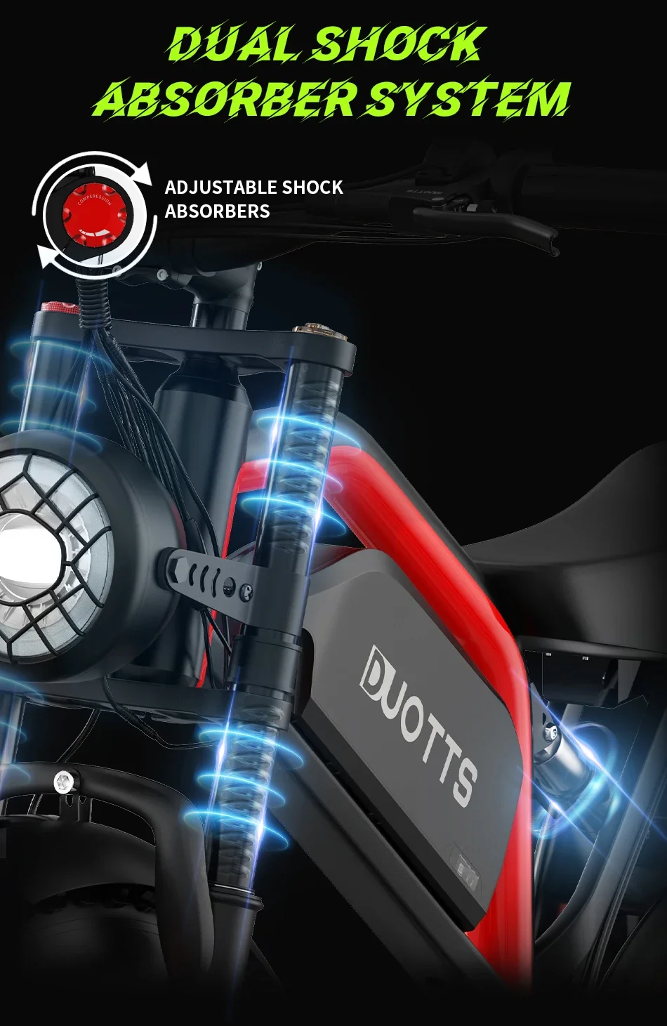 DUOTTS N26 Bicicleta Eléctrica 2000W Motor Dual 48V Todoterreno - imagen 5