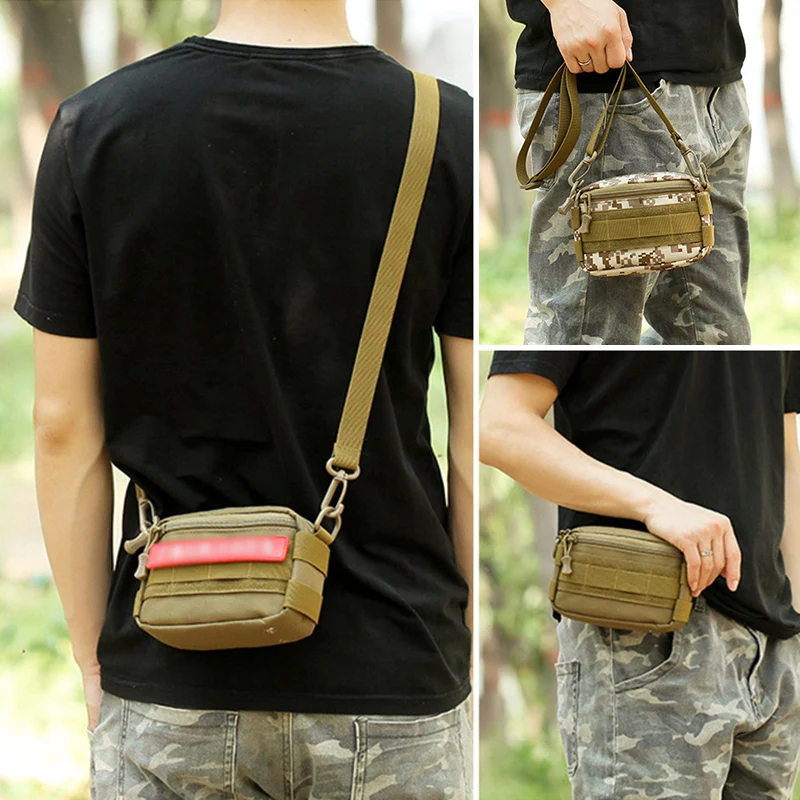 Riñonera EDC para hombre, riñonera táctica Molle con cinturón, bolsa de cadera para escalada al aire libre, viaje, caza, bolso cruzado, Mochila deportiva - imagen 2