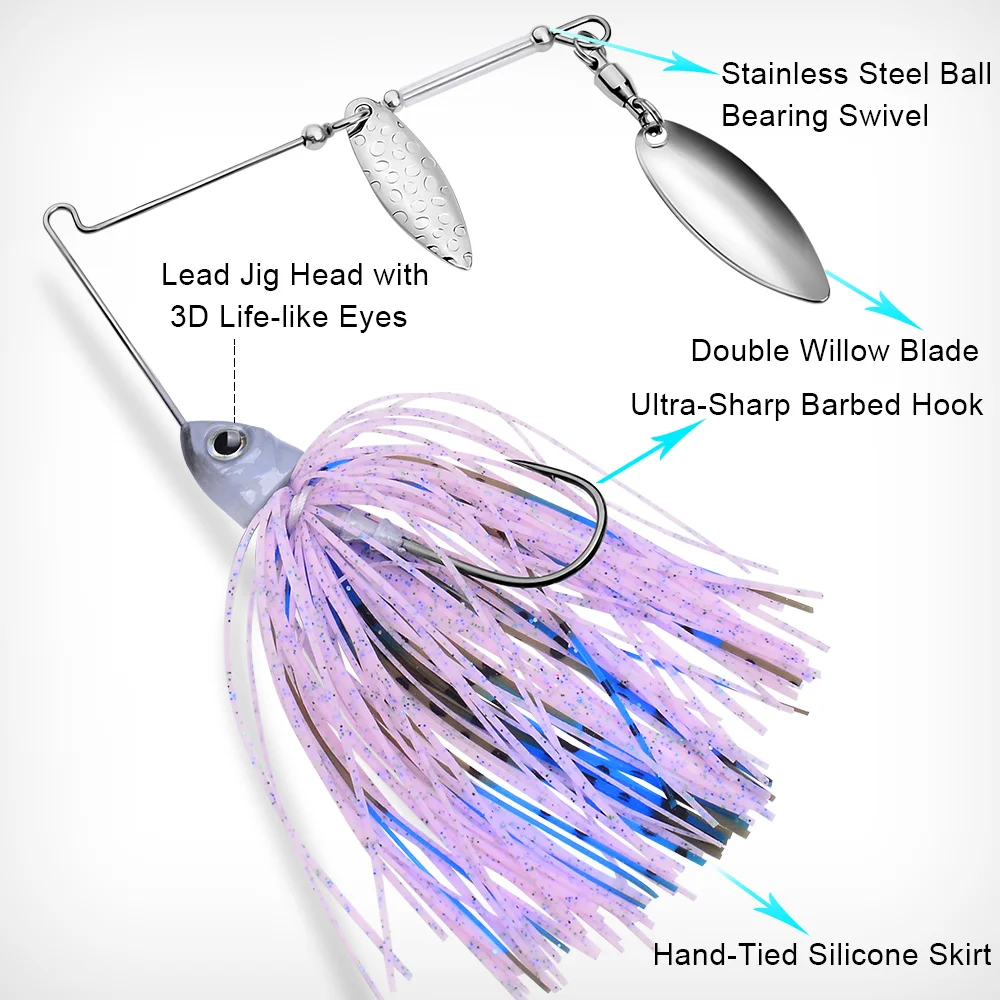 Proberos 5 uds cebo giratorio Señuelos de Pesca 9cm/14g cebo de pesca Multicolor lubina trucha salmón cebos giratorios de Metal plantillas de natación - imagen 5