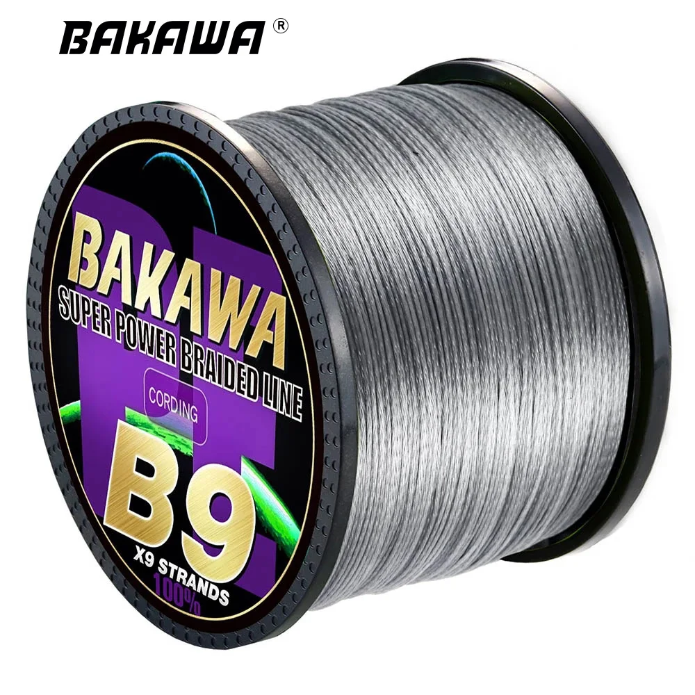 BAKAWA-sedal de Pesca multifilamento X9, 9 hebras, 300M, 500M, 1000M, 100M, trenzada, 100% PE, alambre para agua de mar - imagen 3