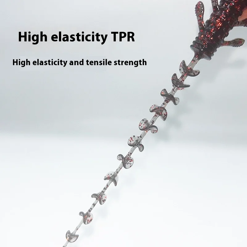 Lua nuevo cebo suave pesca en el mar gusano de mar goma suave pesca en el mar barracuda de agua dulce cebo falso 5 colores, 65mm-6 uds - imagen 5