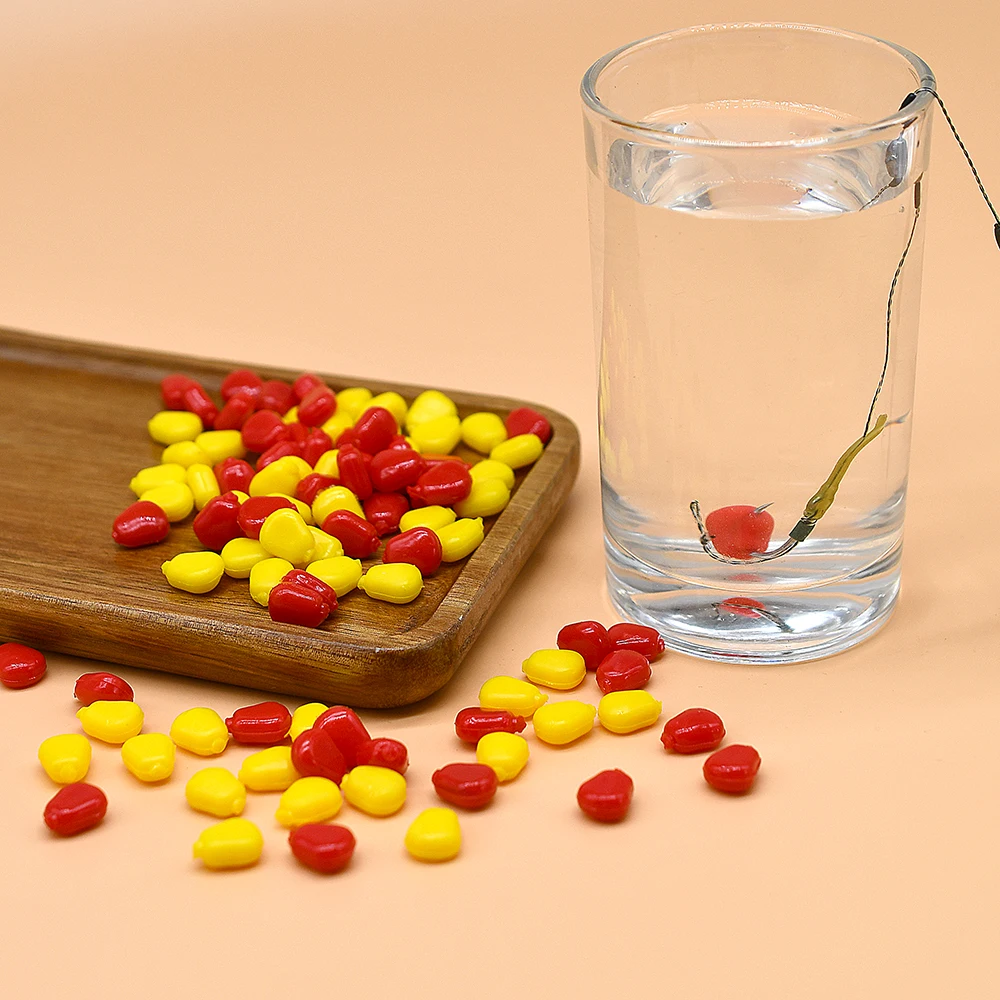 MNFT 25 piezas/50 piezas de silicona olor a maíz cebo suave agua flotante maíz carpa Señuelos de pesca cebos de goma artificiales - imagen 3