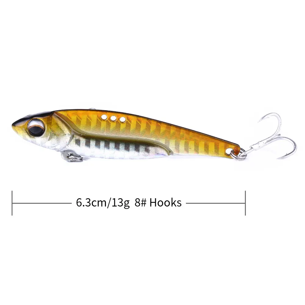 Señuelo de Pesca con cuchara giratoria VIB de Metal, 13g, 16g, 20g, plantillas de vibración, cebos artificiales, trucha, lubina, Lucio, aparejos de Pesca, 1 ud. - imagen 2