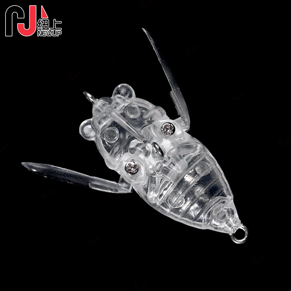 Señuelos de Pesca biónicos sin pintar, 4CM-5,1G, simulación de ala de Cicada, cuerpo de señuelo sin pintar, 10 unidades por lote - imagen 3