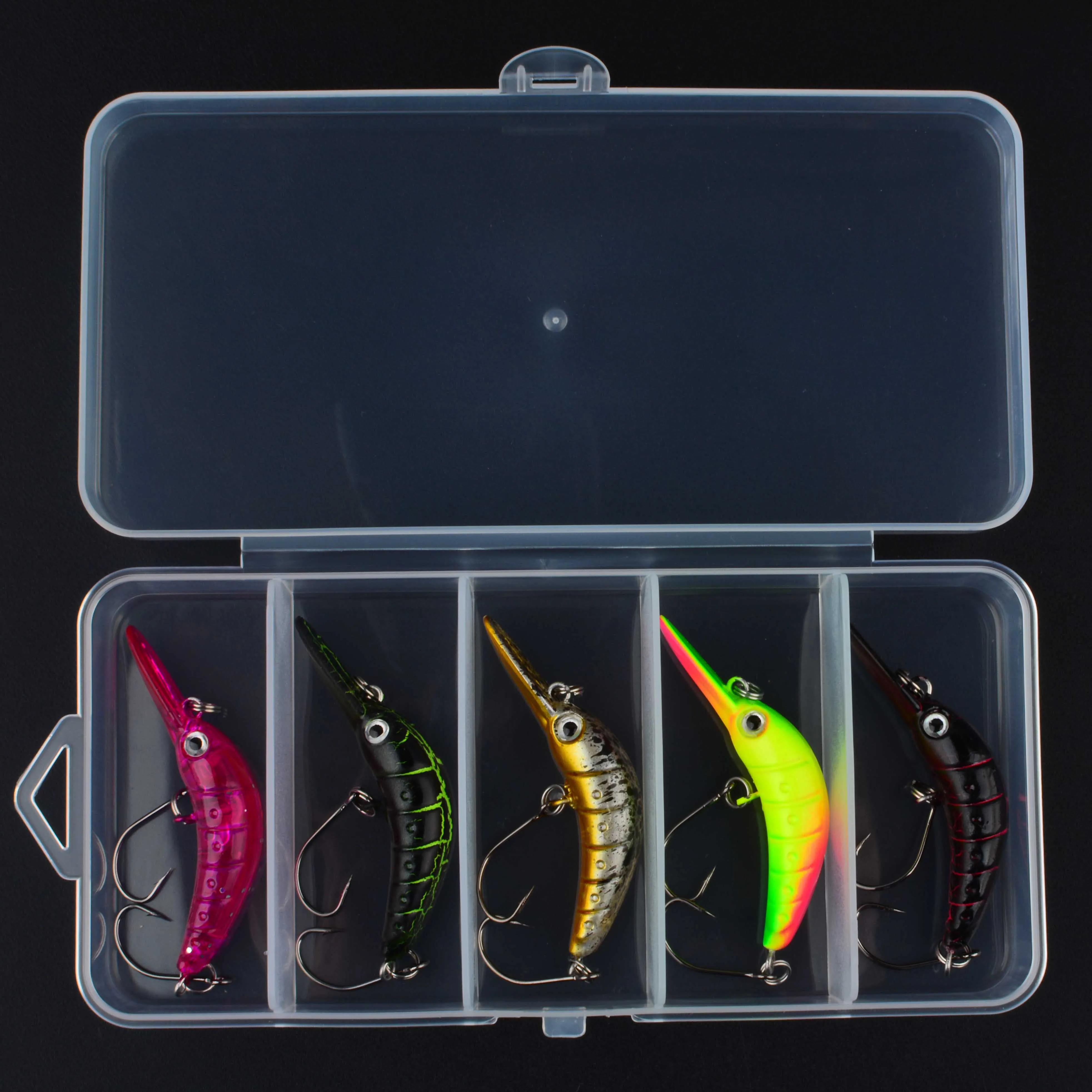 5 unids/caja juego de señuelos de pesca de trucha cebo duro Mini Minnow Swing Crankbait Wobblers señuelos de manivela biónicos artificiales - imagen 3