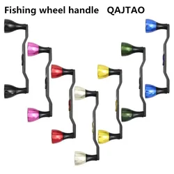 Mango de pesca de fibra de carbono de 130MM, perillas de aleación, agujeros de 7x4mm/8x5mm para carrete de gota de agua Dawa/Shmano Baitccast DIY