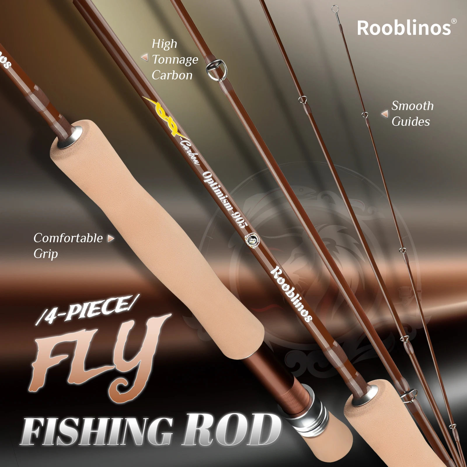 Caña de pesca con mosca ultraligera ROOBLINOS JIT - imagen 5