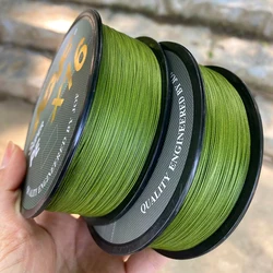 Línea trenzada de pesca de 16 hebras, cable principal multifilamento de 25-100LB, línea trenzada de PE resistente a la abrasión de 500M, línea de pesca de agua salada