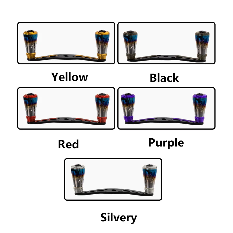 DEUKIO-brazo basculante de pesca Baitcasting, accesorios de cuerpo de aleación de aluminio ultraligero, perilla de Metal para modificación de mango de marca S/D/A - imagen 4