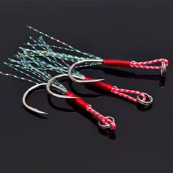 Anzuelos de asistencia con pluma para jigging lento – Acero carbono