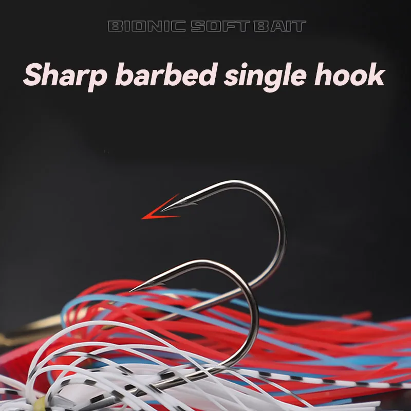 Bazooka 18g 21,5g cebo giratorio plantilla falda de goma Chatter cebo señuelo de pesca chatterbait Wobblers para aparejos de pesca de lubina - imagen 3