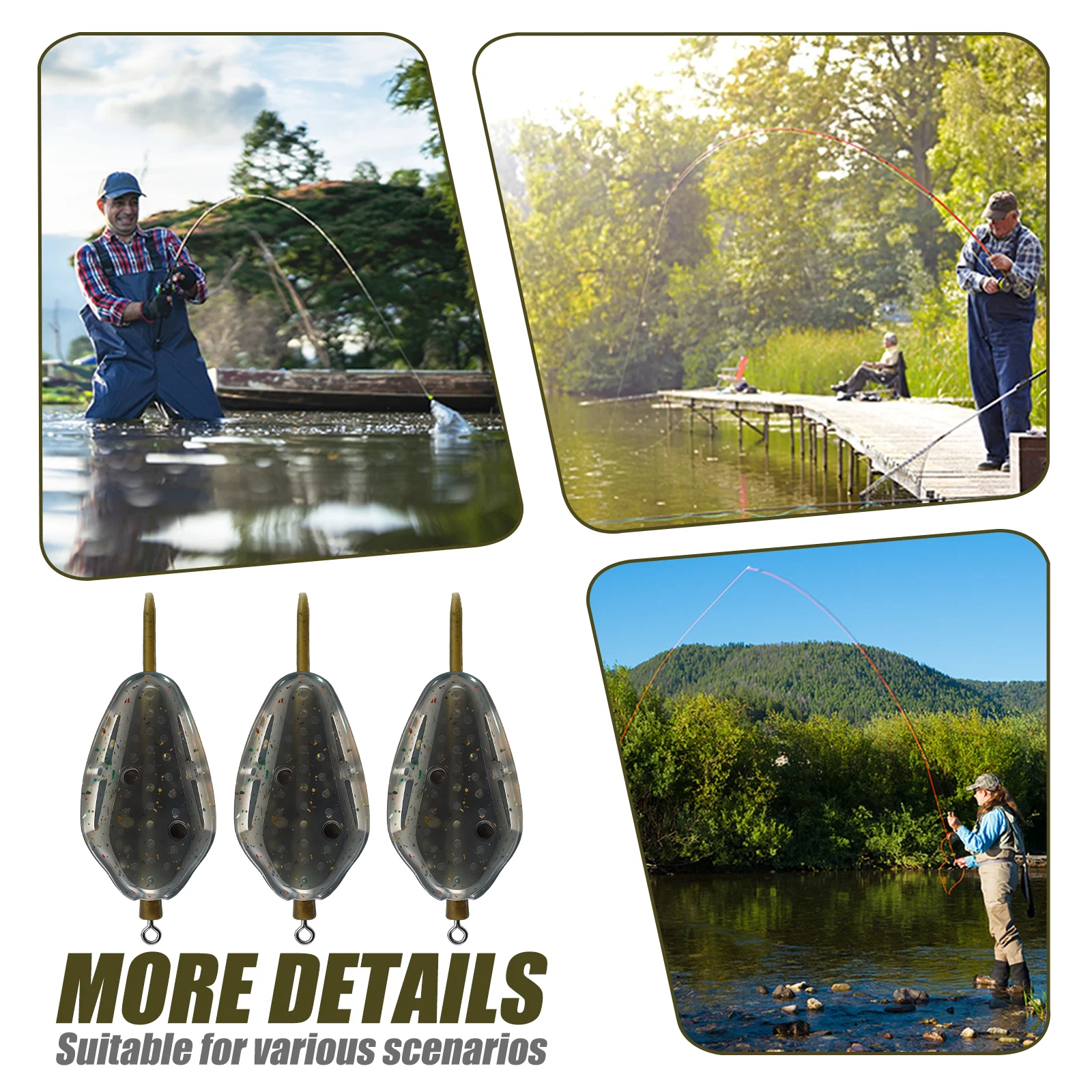 Premium Kit Feeder para Carpas con Dispensador y Pesas Integradas - imagen 4
