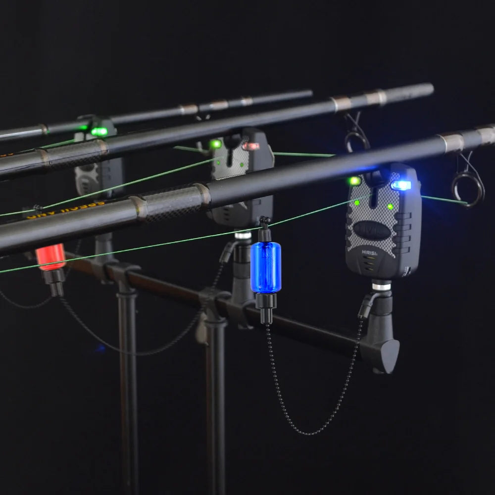 Indicadores de alarma LED para pesca de carpa, alarma de mordida, tono de volumen ajustable, sensibilidad, B1113 - imagen 3