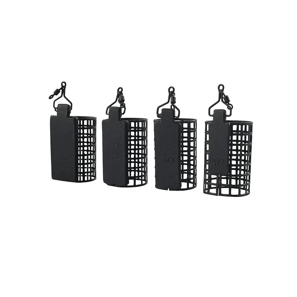 Hirisi 10x jaula alimentadora de aparejos de pesca, cuadrado redondo para carpa, púas gruesas, alimentadores de Metal, 20g, 30g, 40g, 50g, 60g - imagen 4