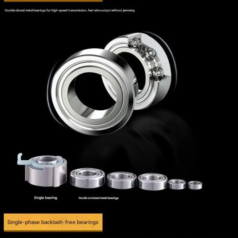 Carrete de pesca giratorio KASER 5,2: 1 carrete de Metal de arrastre de 6-10kg de alta velocidad carrete giratorio de pesca de agua dulce suave y salada - imagen 4