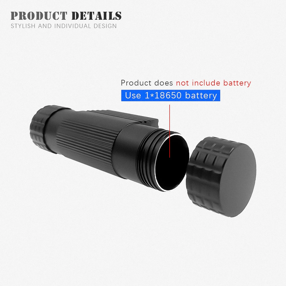 Mini faro LED en uso野外情境