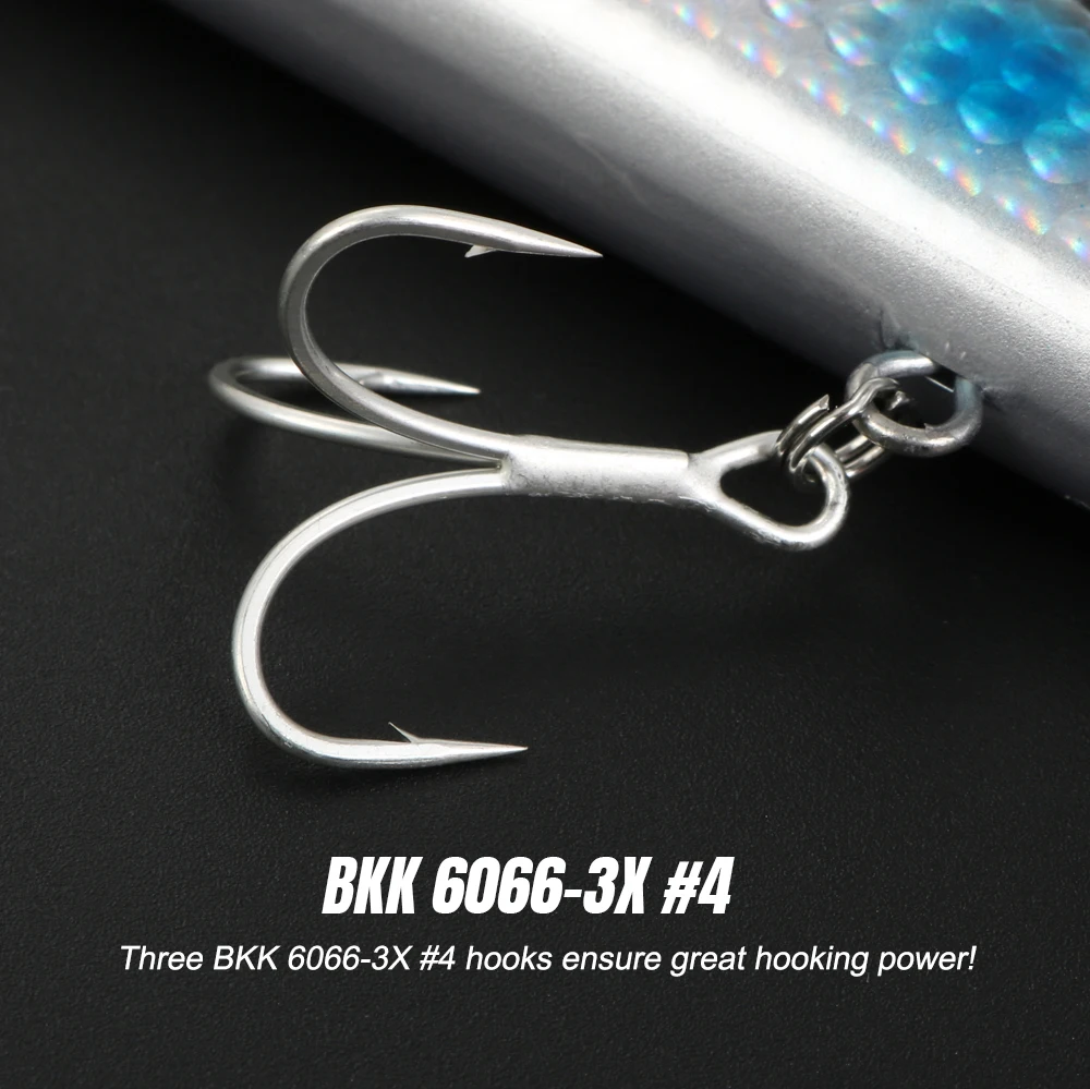 ¡Tres ganchos BKK 6066-3x #4 aseguran una gran potencia de enganche!