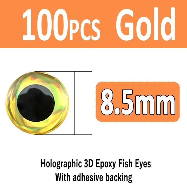 8.5mm gold 100pcs