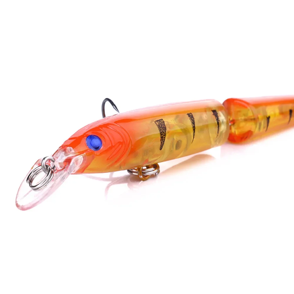 KNCONAN-Señuelos de Pesca articulados de 2 secciones, anzuelos afilados de manivela Artificial, cebos, aparejos, ojos 3D, señuelo de lubina, 105MM, 9,8G - imagen 5
