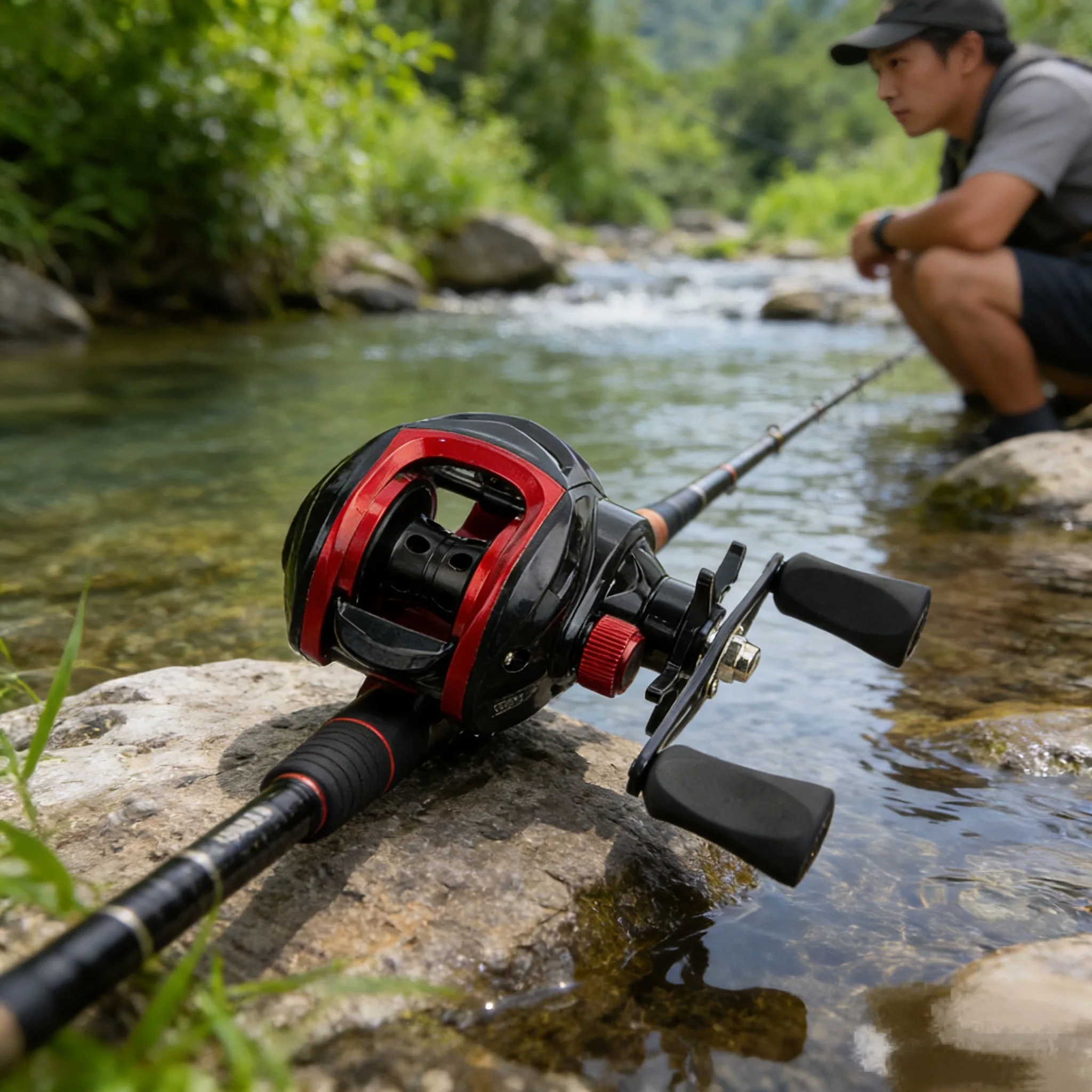 Carrete Baitcasting con relación de engranaje 6,4:1 con 2+1 rodamientos de bolas: rendimiento suave para pesca en agua dulce