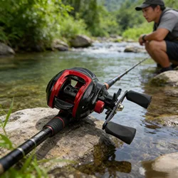 Carrete Baitcasting con relación de engranaje 6,4:1 con 2+1 rodamientos de bolas: rendimiento suave para pesca en agua dulce