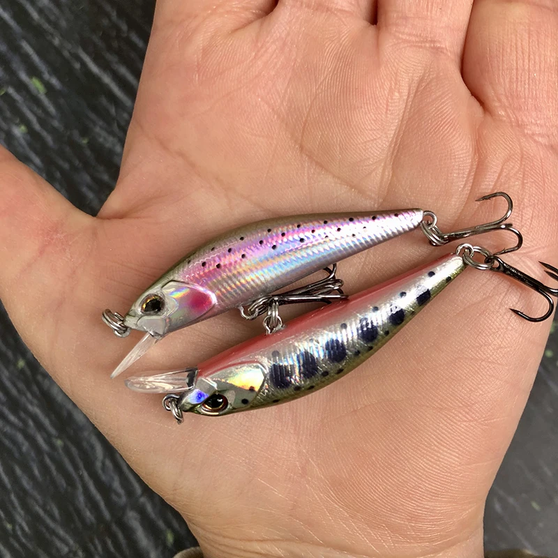 Señuelos de Pesca Minnow Jerkbaits 50mm 3,5g señuelo de trucha Mini Wobblers hundimiento Minnow Pesca Spearhead ryuki River Bait señuelo de lubina - imagen 5