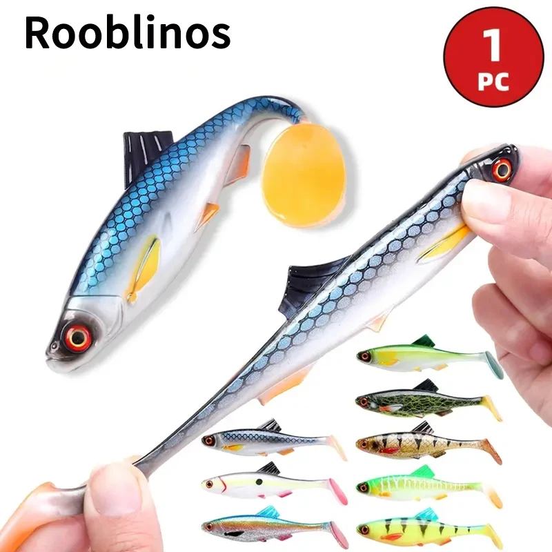 Señuelo de pesca de gran tamaño, cebo blando, 20cm/7,87 pulgadas/59,5g, Swimbait, equipo de pesca Artificial, 1 ud. - imagen 2
