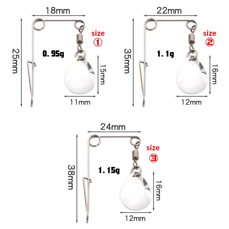 Equipo de pesca PD LUYA, accesorios compuestos de lentejuelas giratorias, Juego de pesca DIY, alambre de ruido, equilibrio acuático completo - imagen 2