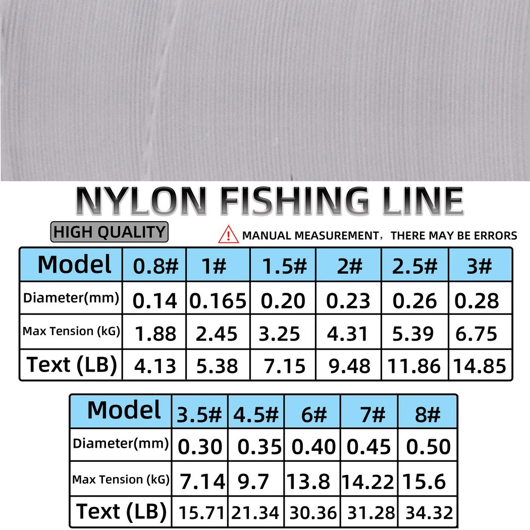 Línea de pesca de nailon de 500m, línea principal de monofilamento súper fuerte japonés, cable de pesca para pesca en agua salada/agua dulce - imagen 3