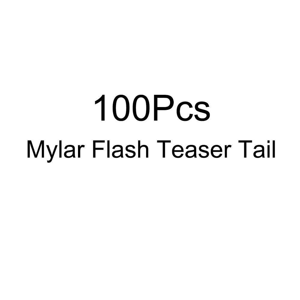 100 Uds azul Mylar Flash Teaser cola Jig Head pesca señuelo cebos