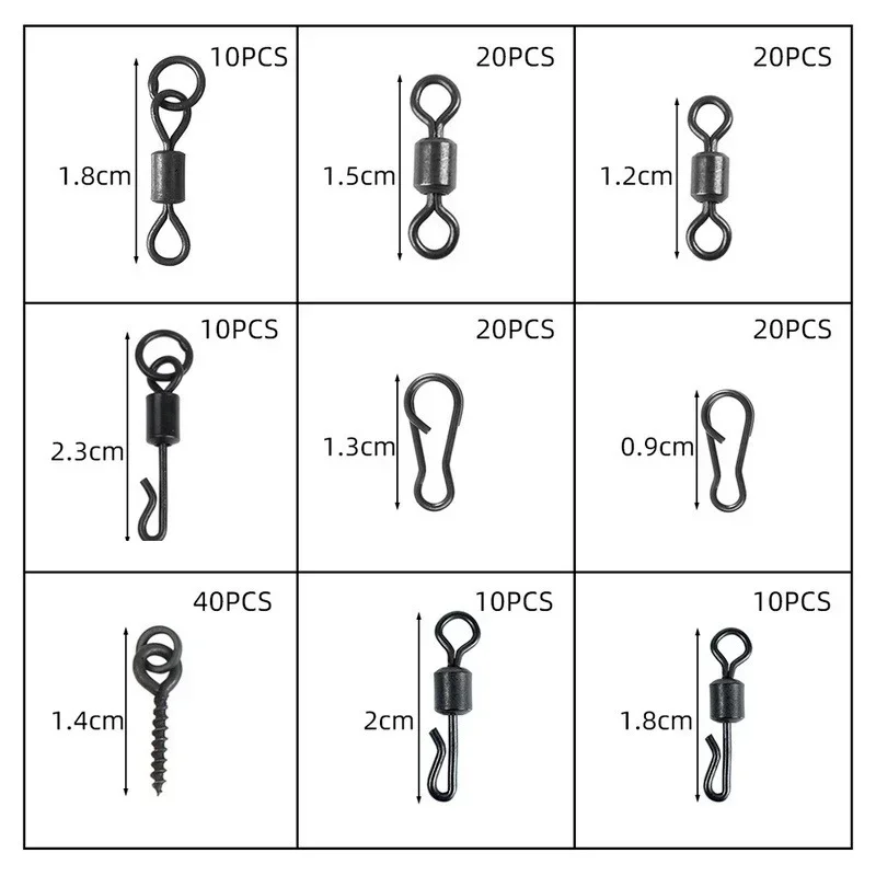 Herramientas De Pesca De carpa, Kit De aparejos De Pesca, mangas antienredos, cuentas De gancho De parada, gira todo para accesorios De Pesca - imagen 4