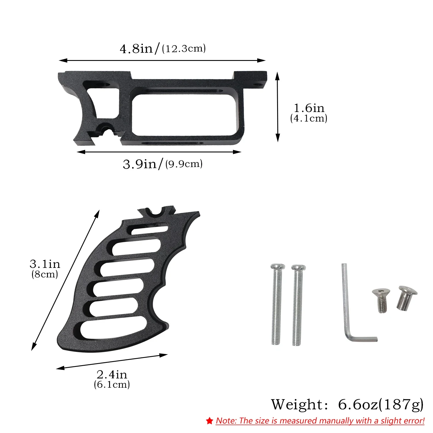Agarre desmontable de Metal, tirachinas DIY, agarre de montaje especial, tirachinas grande casero, piezas de accesorios de alta calidad - imagen 2